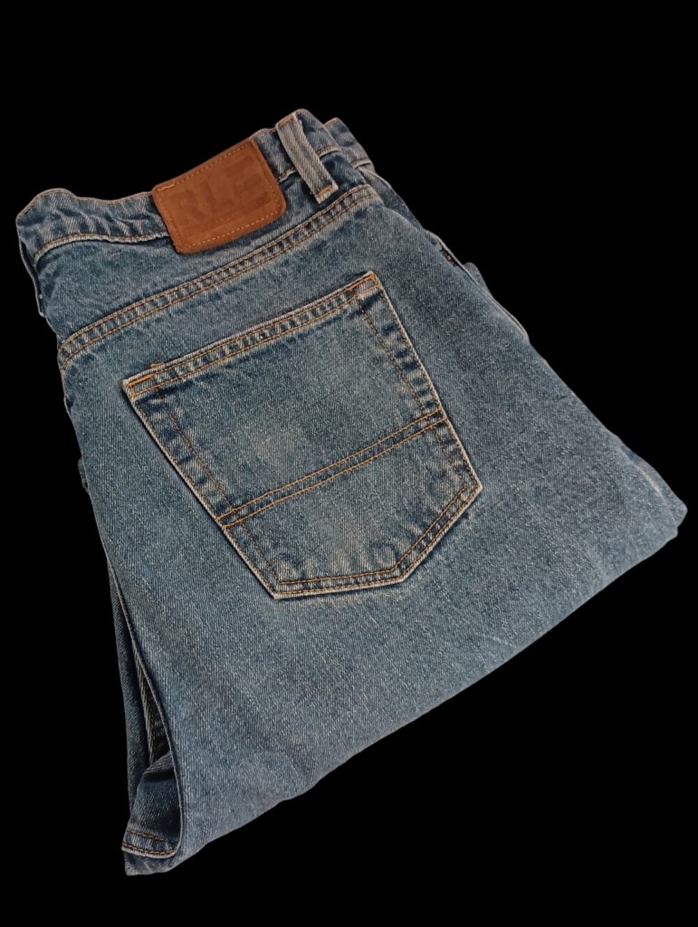 Ralph Lauren Polo Jeans Company Jeans 36x32 Blue Denim Medium Wash Straight Leg